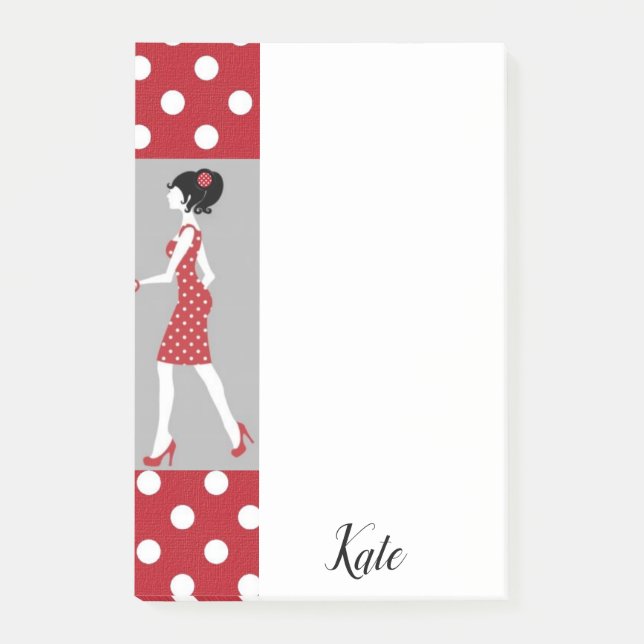 Post-it® Notes post-it Red Polkadot (Devant)