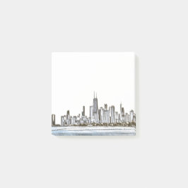 Post-it® Notes postales de Chicago Skyline