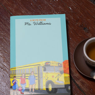 Post-it® Notes postales de l'enseignant personnalisé du bus