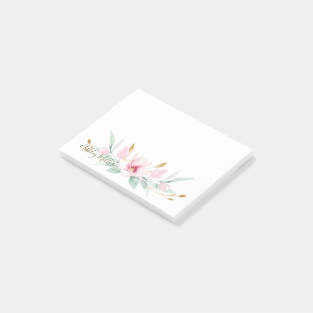Post-it® Notes postales florales personnalisées (Incliné)