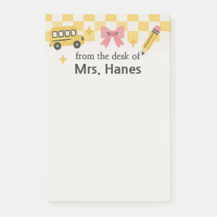 Post-it® Notes postales personnalisées de l'enseignant en t
