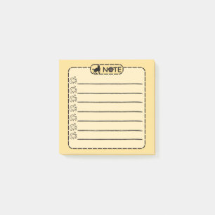 Post-it® Notes postales personnalisées de mignon chien noir