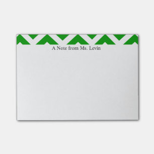 Post-it® Notes postales personnalisées Lignes Chevron blan