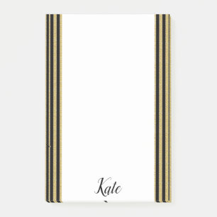 Post-it Notes Rayure Or et Noir