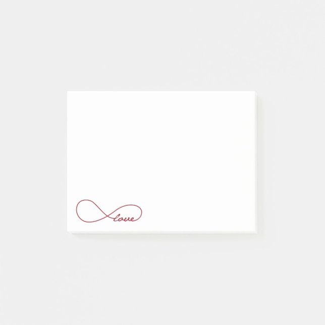 Post-it® Notes Red Love Infinity PostIt (Devant)