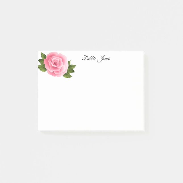 Post-it-Notes-rosa Rose Post-it Klebezettel (Vorderseite)
