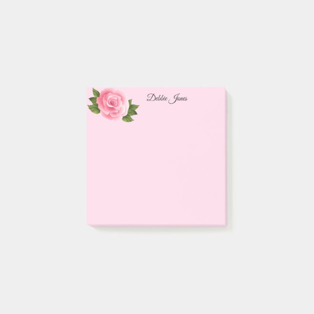 Post-it-Notes-rosa Rose Post-it Klebezettel (Vorderseite)