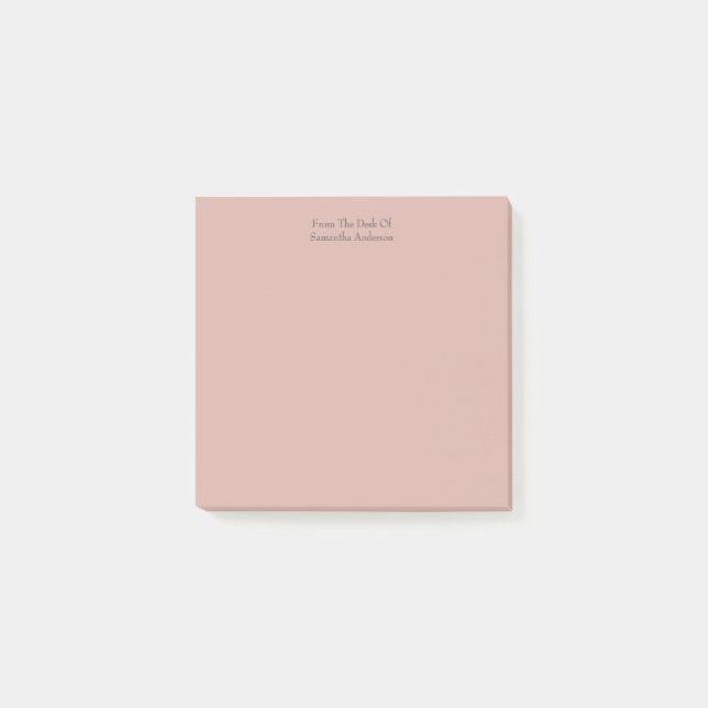 Post-It Notes rose poudré personnalisés (Devant)