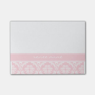 Post-it® Notes roses de Courrier-it® de monogramme de