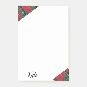 Post-it Notes Rouge Bleu Vert Carreaux