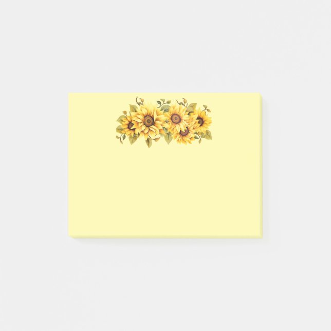 Post-it-Notes-Sonnenblumen Post-it Klebezettel (Vorderseite)