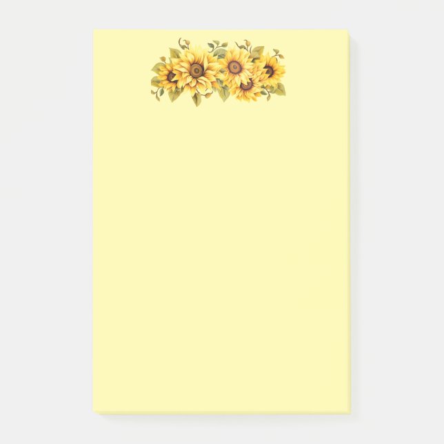 Post-it-Notes-Sonnenblumen Post-it Klebezettel (Vorderseite)