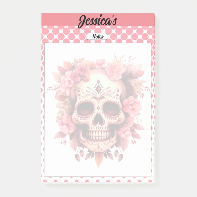 Post-it® Notes sur le crâne de sucre (Devant)