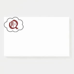 Post-it® Notes sur le monogramme initial