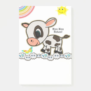 Post-it® Notes Vache Soleil Arc-en-ciel Papillon