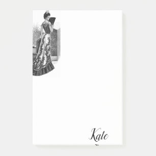 Post-it Notes Vintage Frau Klebezettel