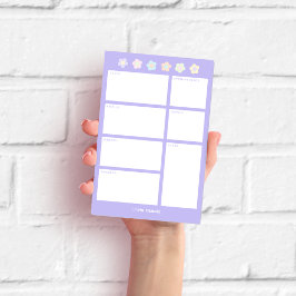 Post-it® Notes violettes collantes avec fleurs pastel