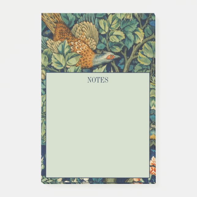 POST-IT NOTES WILLIAM MORRIS "PHEASANT" DESIGN KLEBEZETTEL (Vorderseite)