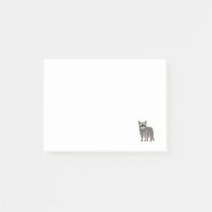 Post-it notiert Racoon Klebezettel