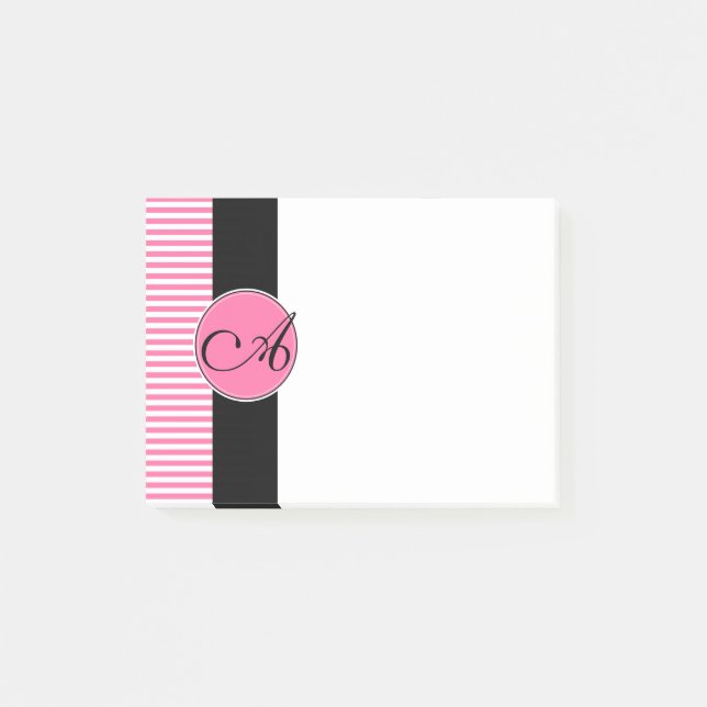 Post It Notizen, Benutzerdefiniertes Monogramm Post-it Klebezettel (Vorderseite)