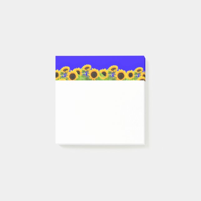Post-it® Notizen mit Sonnenblumen (Vorderseite)