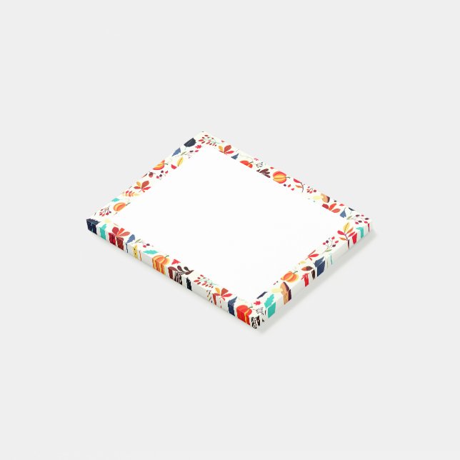 Post-it®-Notizzettel mit Herbstlaub-Motiv Post-it Klebezettel (angewinkelt)