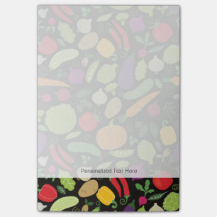 Post-it® Nourriture sur un arrière - plan noir