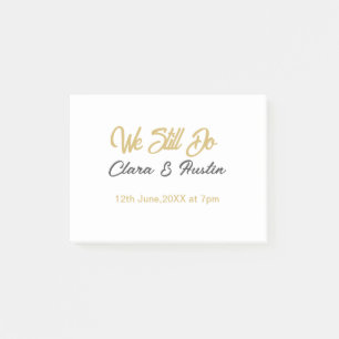 Post-it® Nous faisons encore couple nom date champagne or v