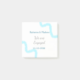 Post-it® Nous sommes engagés bleu gris aquarelle spirale st