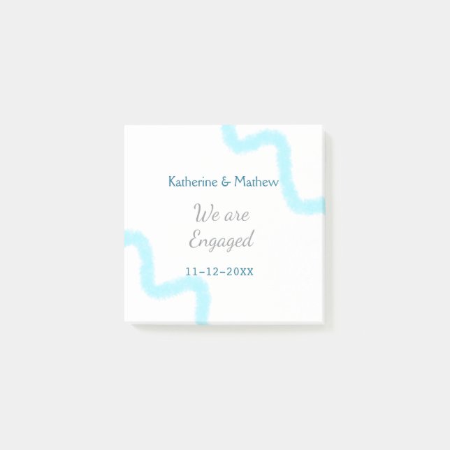 Post-it® Nous sommes engagés bleu gris aquarelle spirale st (Devant)