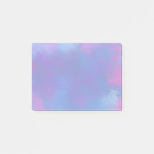 Post-it® Nuages Abstraits en violet rose et bleu