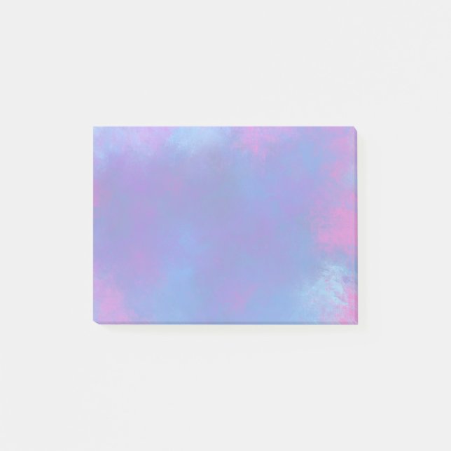Post-it® Nuages Abstraits en violet rose et bleu (Devant)