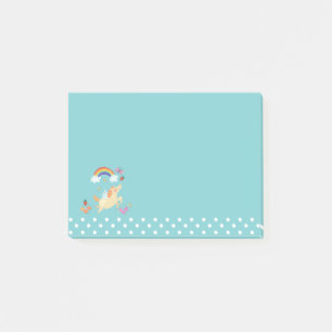 Post-it® Nuages et fleurs arc-en-ciel Unicorne
