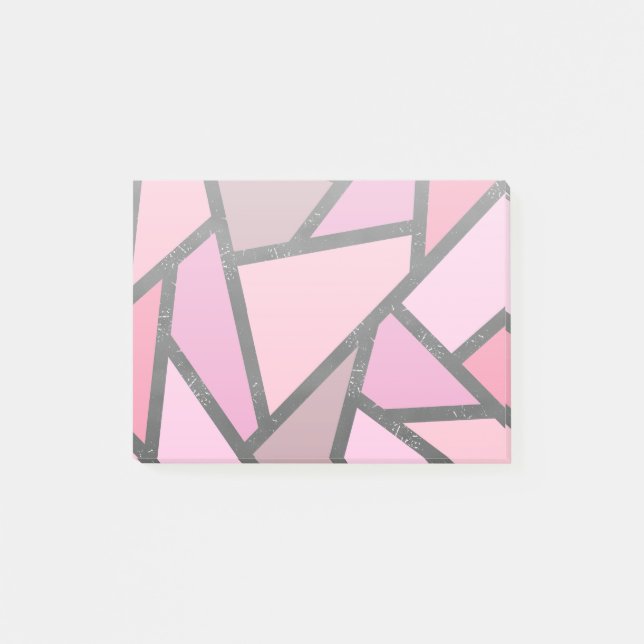Post-it® Nuances de motif en vitrail de corail (Devant)