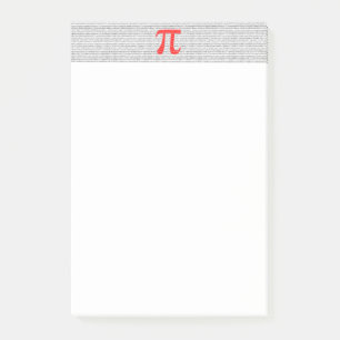 Post-it® Numéro rouge d'origine pi jour symbole mathématiqu