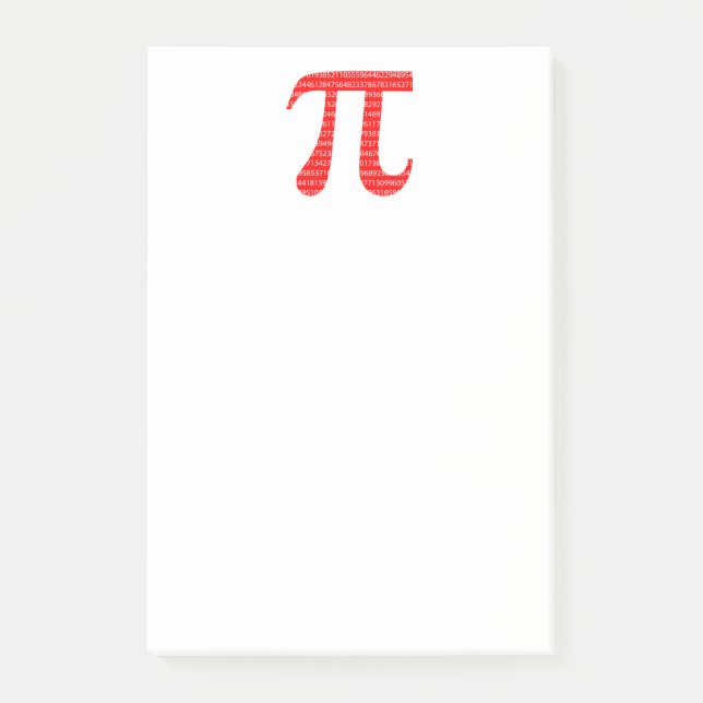 Post-it® Numéro rouge d'origine pi jour symbole mathématiqu (Devant)