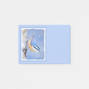 Post-it® Nuthatch à poitrine rouge Peinture d'art original