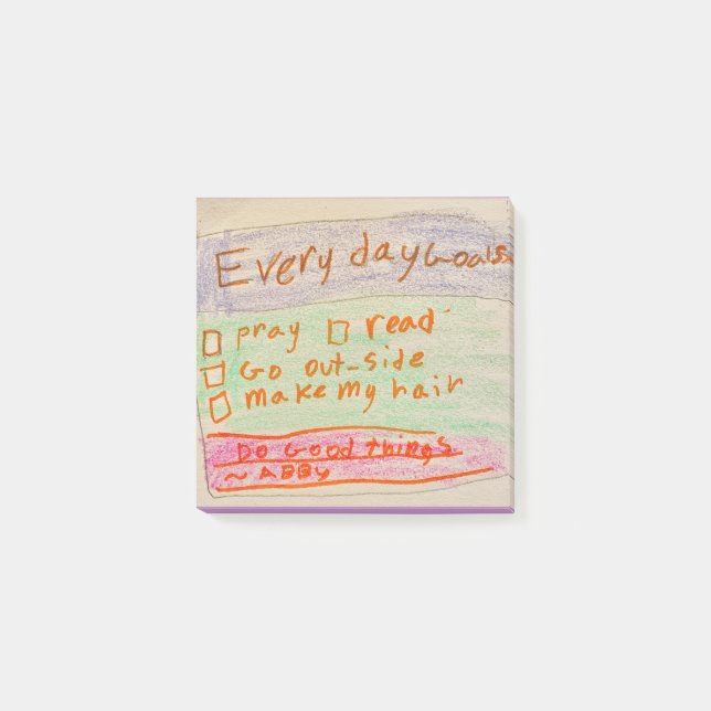 Post-it® Objectifs quotidiens pour les enfants (Devant)