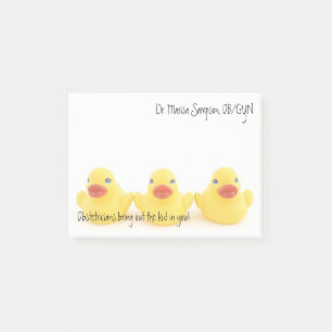Post-it® obstétriciens et canards jaunes en caoutchouc