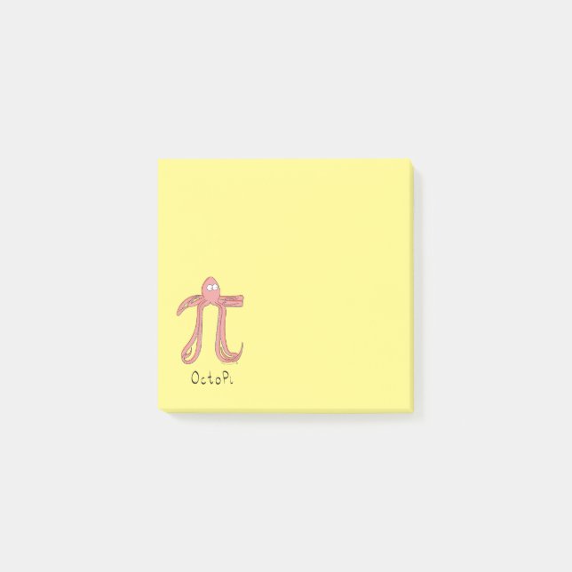 Post-it® Octopus Cute Math Pi Day Post-it Notes (Devant)