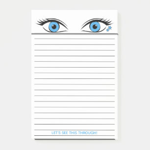 Post-it® Oeil bleu Steely Humoristique Étonnant Au-Dessus 