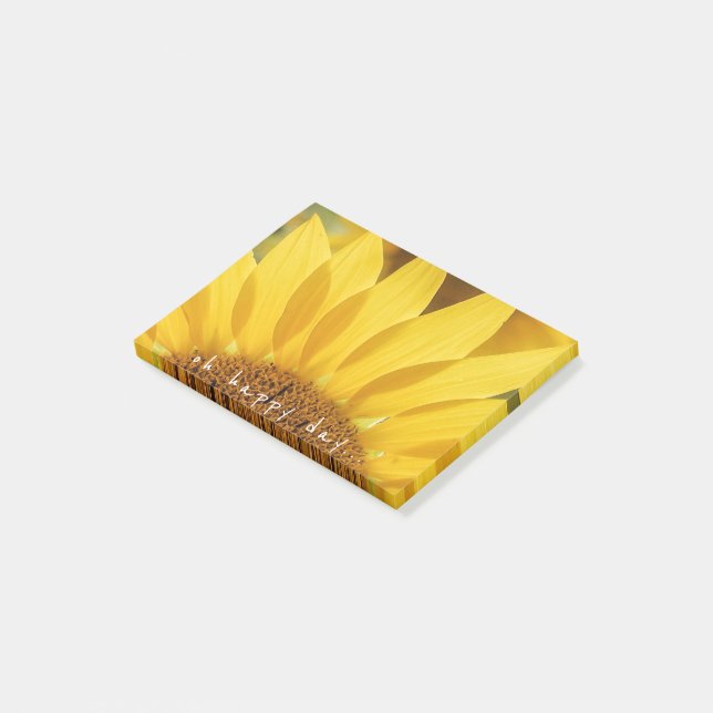 Post-it® Oh Happy Day Citation tournesol jaune photo (Incliné)