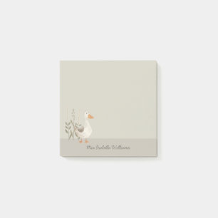 Post-it® Oie d'aquarelle mignonne personnalisable