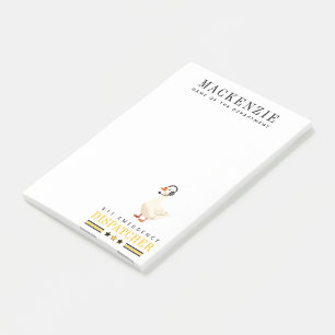 Post-it® Oie de répartiteur 911 personnalisée avec casque