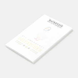 Post-it® Oie personnalisée de répartiteur 911 avec casque