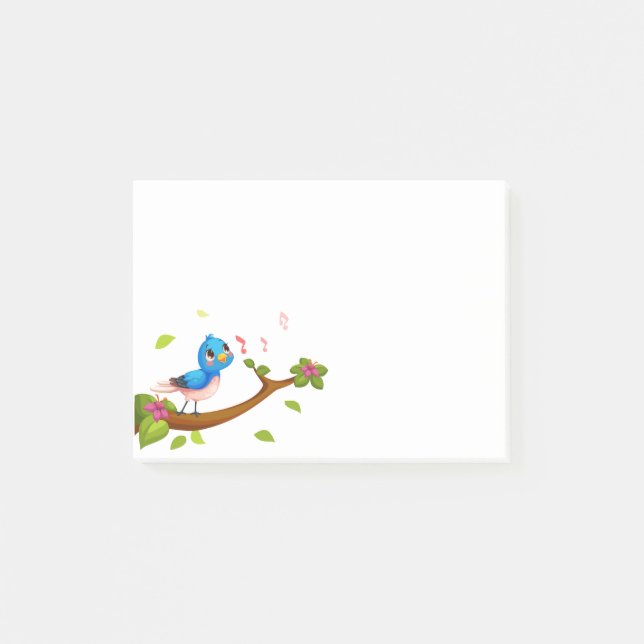 Post-it® Oiseau chantant Post-it-Notes (Devant)