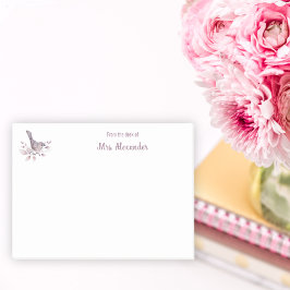 Post-it® Oiseau Du Bureau De L'Aquarelle Nature Art Sticky
