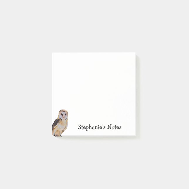 Post-it® Oiseau sauvage Nom de l'oeuvre d'art Blanc personn (Devant)