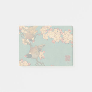 Post-it® Oiseaux Fleurs Hokusai Art Japonais