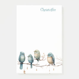 Post-it® Oiseaux lunaires sur Branches Élégance intemporell